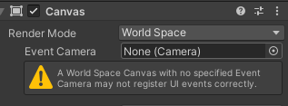 Inspector in Unity Editor where you select the Render Mode for the Canvas